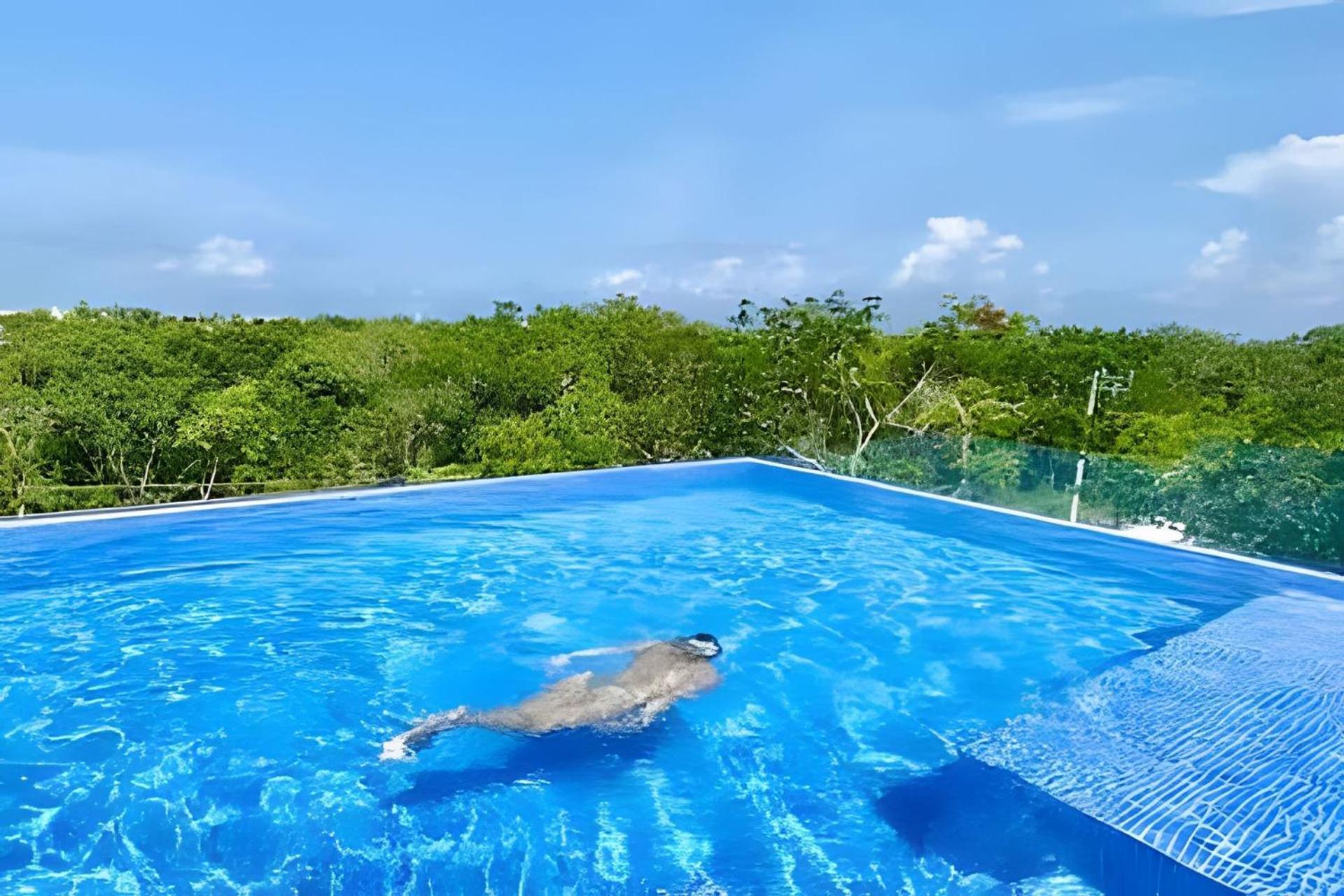 Suit Next To The Common Top Roof Exclusive Building Kingsize Bed 2 Super Pools, Gym, Grill Tulum Exteriér fotografie
